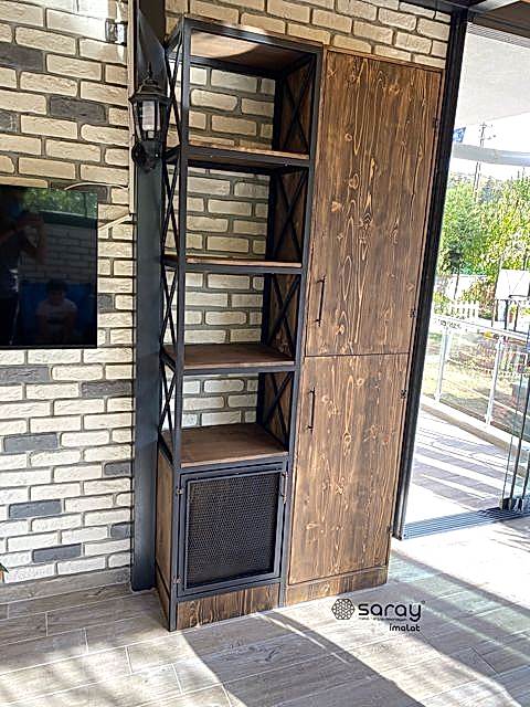 Özel Tasarım Metal-Ahşap Dolap