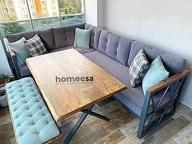 Nil Balkon Köşe Takımı – Balkon Mobilyası